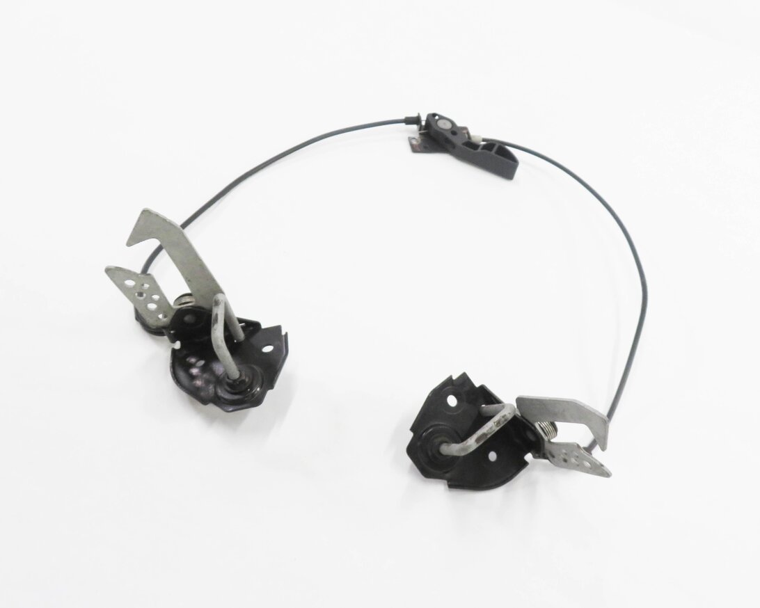 2012 BMW 750i (F01) FRONT UPPER HOOD SAFETY LATCH SET w/ HANDLE & CABLE