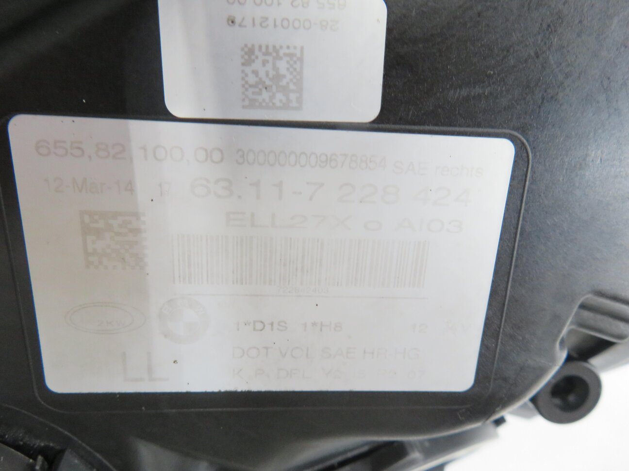 Thumbnail 9: 09-12 BMW 740i 750i 760i B7 (F01) RIGHT PASSENGER ADAPTIVE XENON HEADLIGHT LAMP