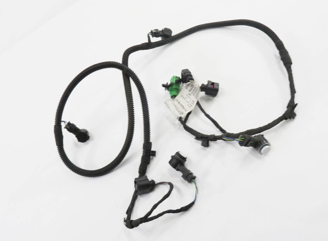 2016 PORSCHE CAYENNE (958) REAR PDC PARK DISTANCE SENSOR SET w/ HARNESS (WHITE)