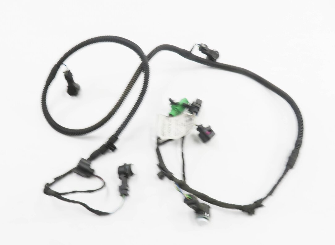 Thumbnail 2: 2016 PORSCHE CAYENNE (958) REAR PDC PARK DISTANCE SENSOR SET w/ HARNESS (WHITE)