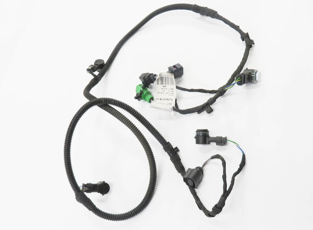 Thumbnail 3: 2016 PORSCHE CAYENNE (958) REAR PDC PARK DISTANCE SENSOR SET w/ HARNESS (WHITE)
