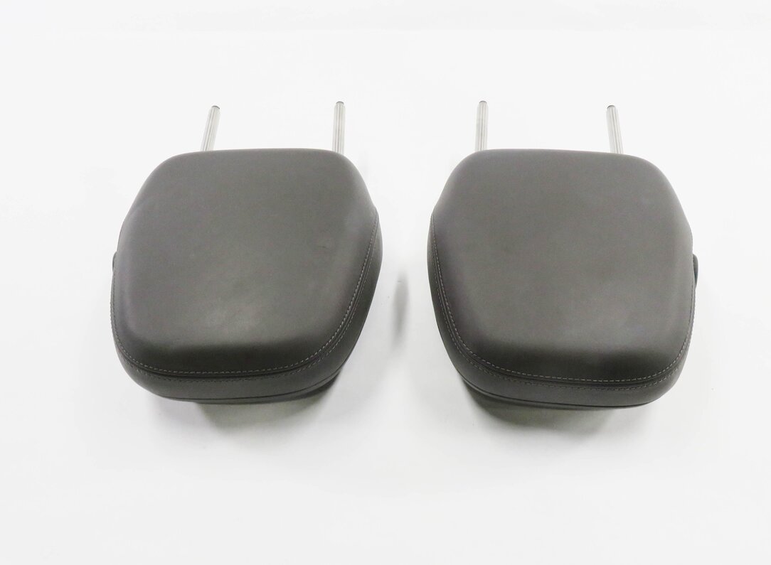 Thumbnail 4: 2016 PORSCHE CAYENNE (958) FRONT LEFT & RIGHT LEATHER HEADRESET SET (AGATE GRAY)