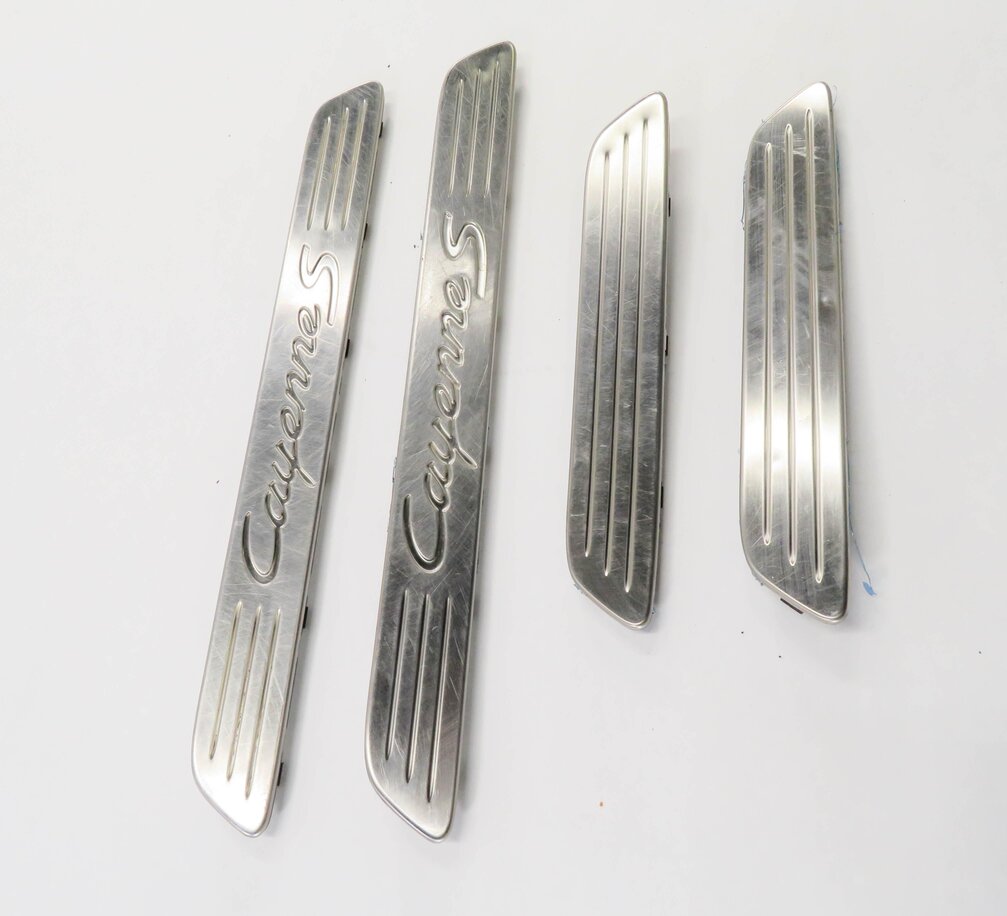 Thumbnail 3: 2016 PORSCHE CAYENNE (958) FRONT & REAR DOOR SILL SCUFF PANEL TRIM SET-4