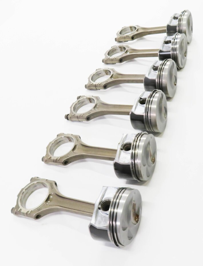 Thumbnail 5: 2008-2010 PORSCHE CAYENNE (957) 3.6L VR6 ENGINE - PISTON w/ CONNECTING ROD SET-6