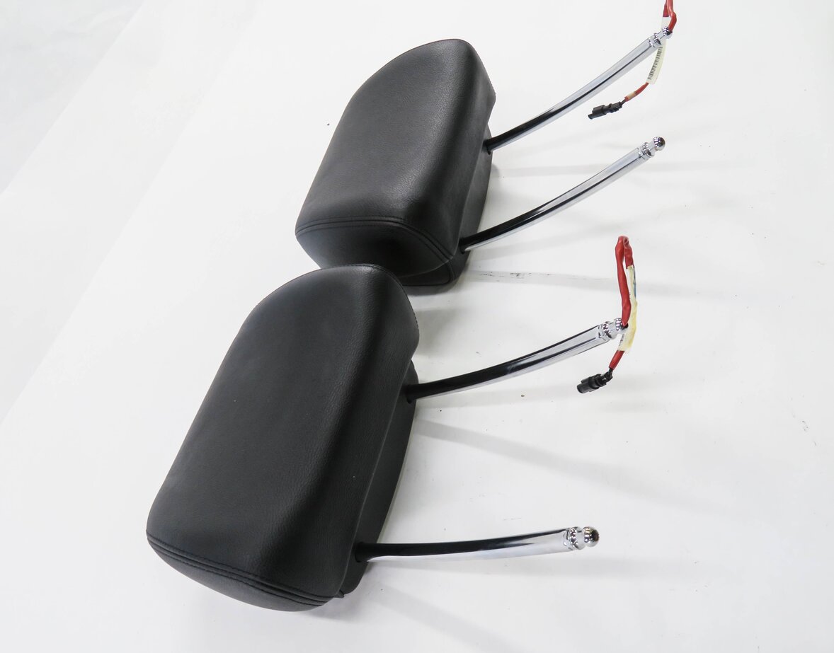 Thumbnail 3: 2009 BMW X5 (E70) FRONT LEFT & RIGHT ACTIVE SEAT HEADREST SET-2 (BLACK LEATHER)