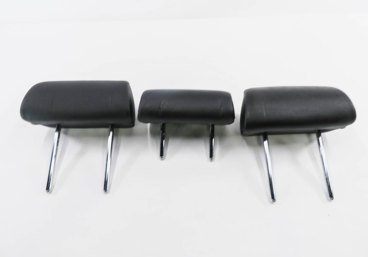 Thumbnail 2: 2009 BMW X5 (E70) REAR 2nd SECOND ROW SEAT HEADREST SET-3 (BLACK LEATHER LUSW)