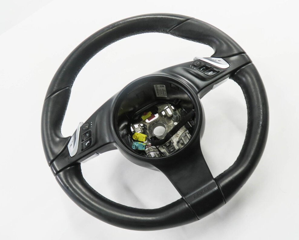 Thumbnail 1: 2010-2016 PORSCHE PANAMERA (970 G1) DRIVER WHEEL w/ SWITCHES (BLACK)