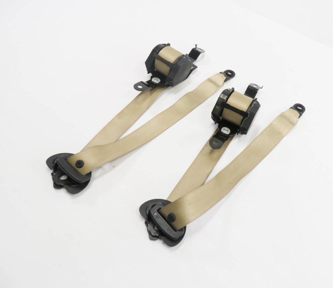 2012 BMW X5 (E70) LEFT & RIGHT REAR 2nd ROW SEAT SEATBELT RETRACTOR SET (BEIGE)