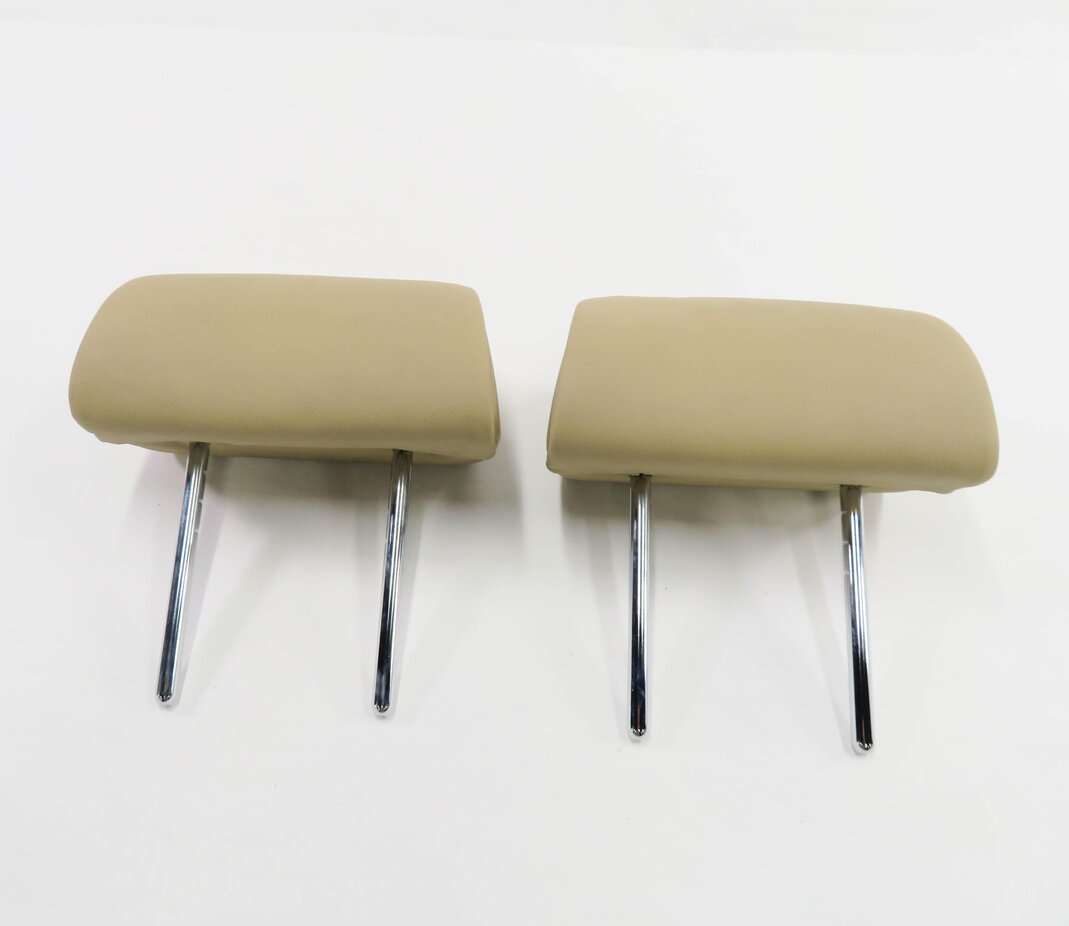 Thumbnail 2: 2012 BMW X5 (E70) LEFT & RIGHT REAR 2nd SECOND ROW SEAT HEADREST SET (BEIGE)