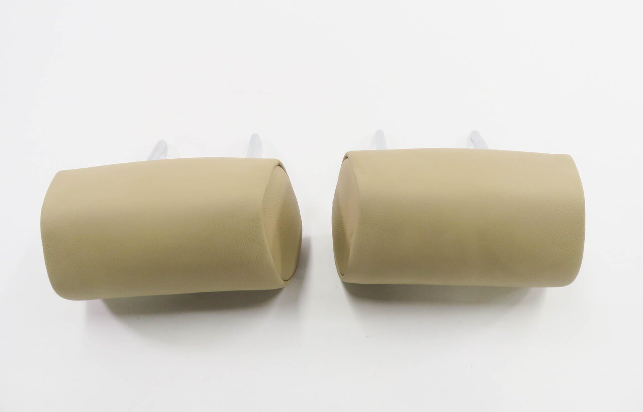 Thumbnail 6: 2012 BMW X5 (E70) LEFT & RIGHT REAR 2nd SECOND ROW SEAT HEADREST SET (BEIGE)