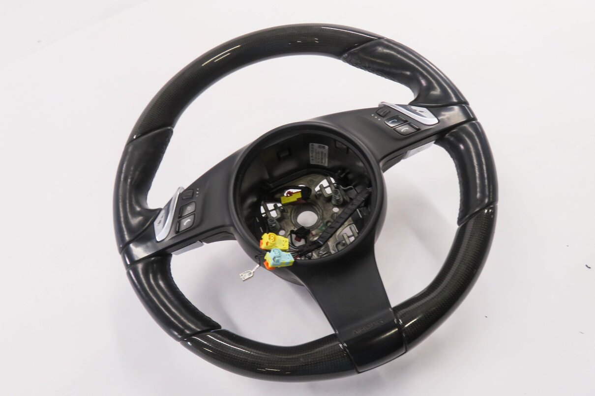 10-16 PORSCHE CAYENNE PANAMERA (958 970 G1) HEATED CARBON FIBER STEERING WHEEL