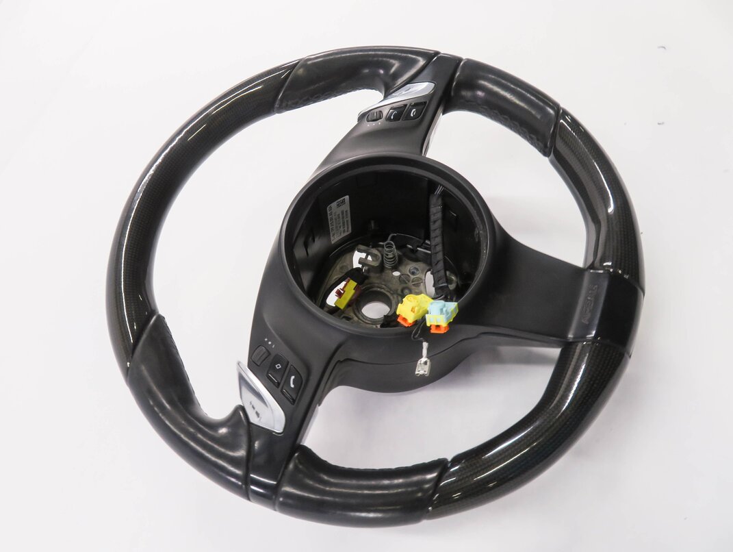 Thumbnail 3: 10-16 PORSCHE CAYENNE PANAMERA (958 970 G1) HEATED CARBON FIBER STEERING WHEEL