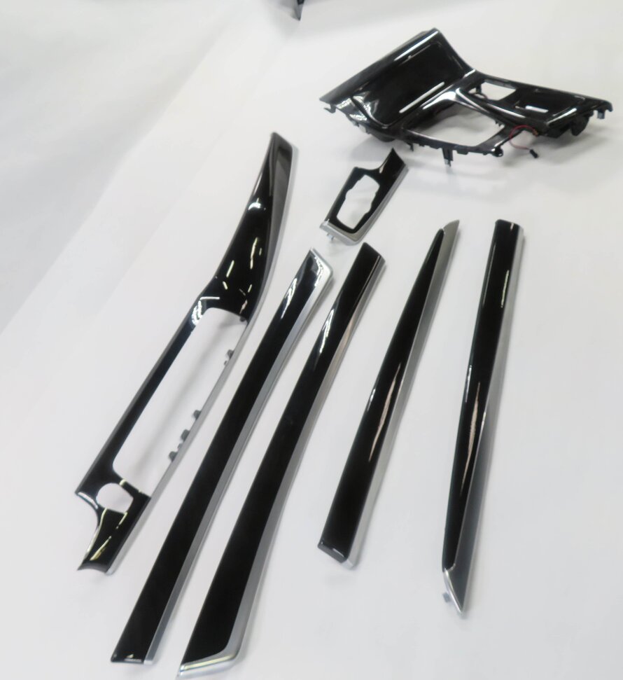 Thumbnail 11: 2012 BMW 528i (F10) DASH DOOR CONSOLE (BLACK ASH WOOD) TRIM PANEL SET-7