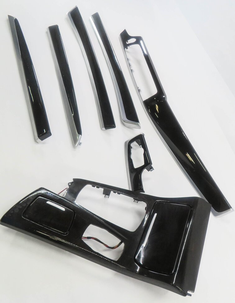 Thumbnail 12: 2012 BMW 528i (F10) DASH DOOR CONSOLE (BLACK ASH WOOD) TRIM PANEL SET-7