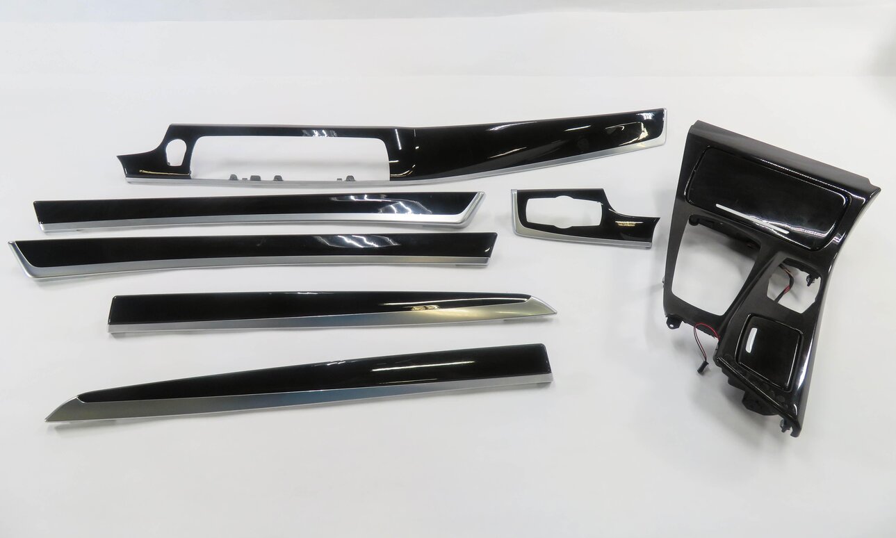 Thumbnail 2: 2012 BMW 528i (F10) DASH DOOR CONSOLE (BLACK ASH WOOD) TRIM PANEL SET-7