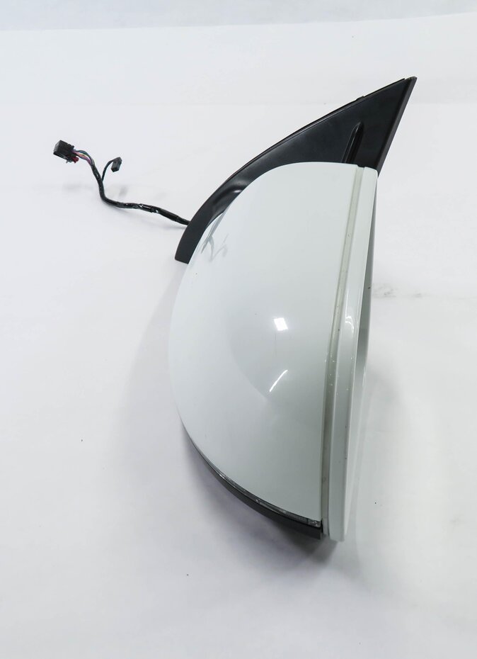 Thumbnail 5: 2013-2015 AUDI Q7 (4L) LEFT DRIVER P-FOLD BLIND SPOT DOOR MIRROR (WHITE 0Q)