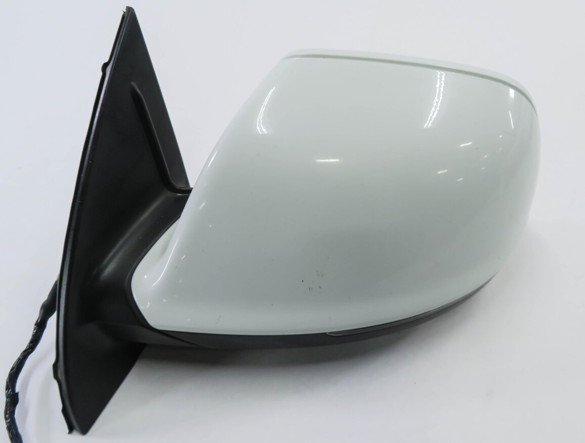 Thumbnail 6: 2013-2015 AUDI Q7 (4L) LEFT DRIVER P-FOLD BLIND SPOT DOOR MIRROR (WHITE 0Q)