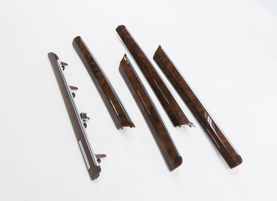 Thumbnail 4: 2014 AUDI Q7 (4L) DASH & DOOR WOOD GRAIN TRIM PANEL SET-5