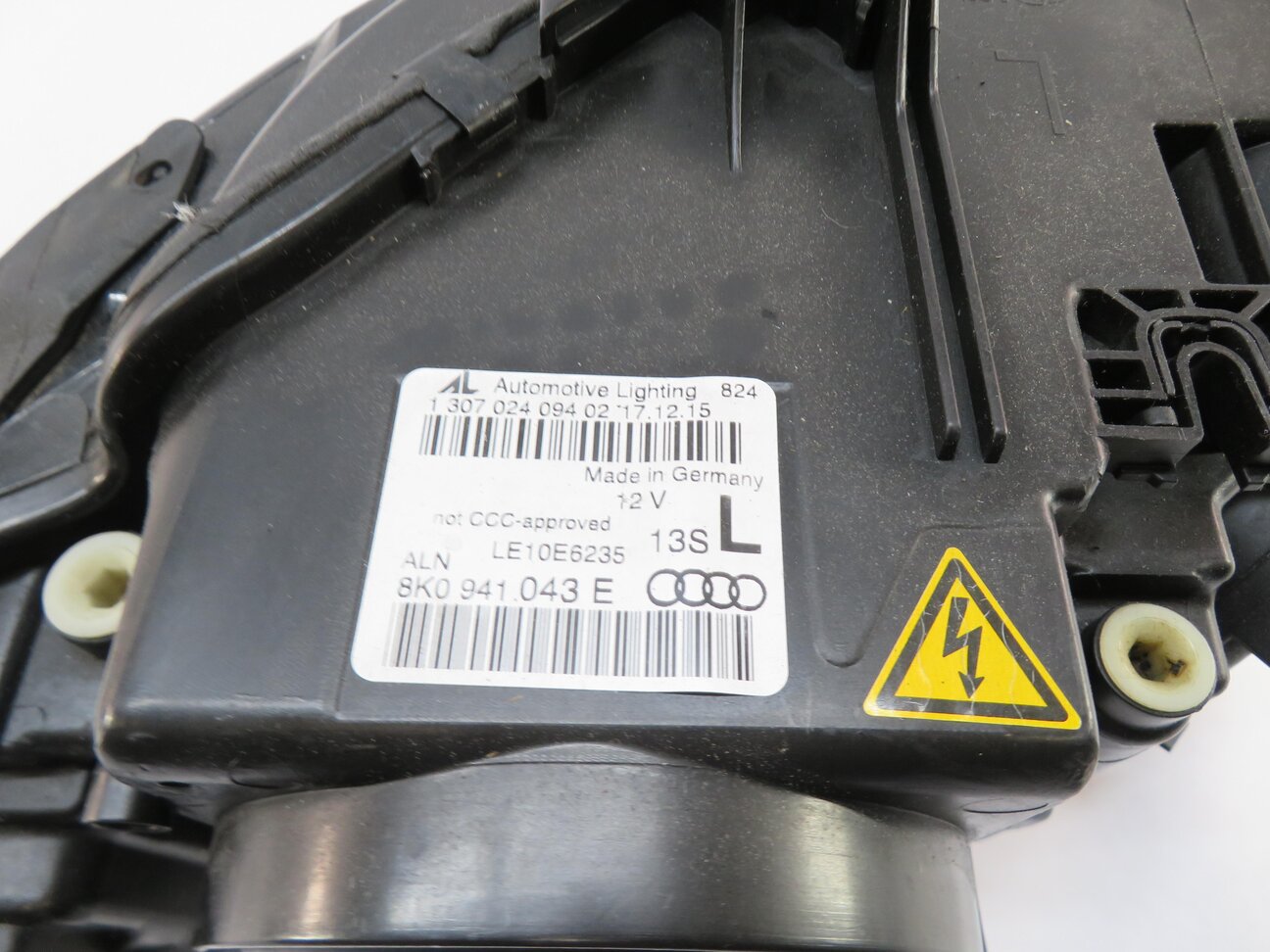 Thumbnail 5: 13-16 AUDI A4 S4 (B8 8K) LEFT DRIVER XENON HID HEADLIGHT LIGHT LAMP (NON AFS)