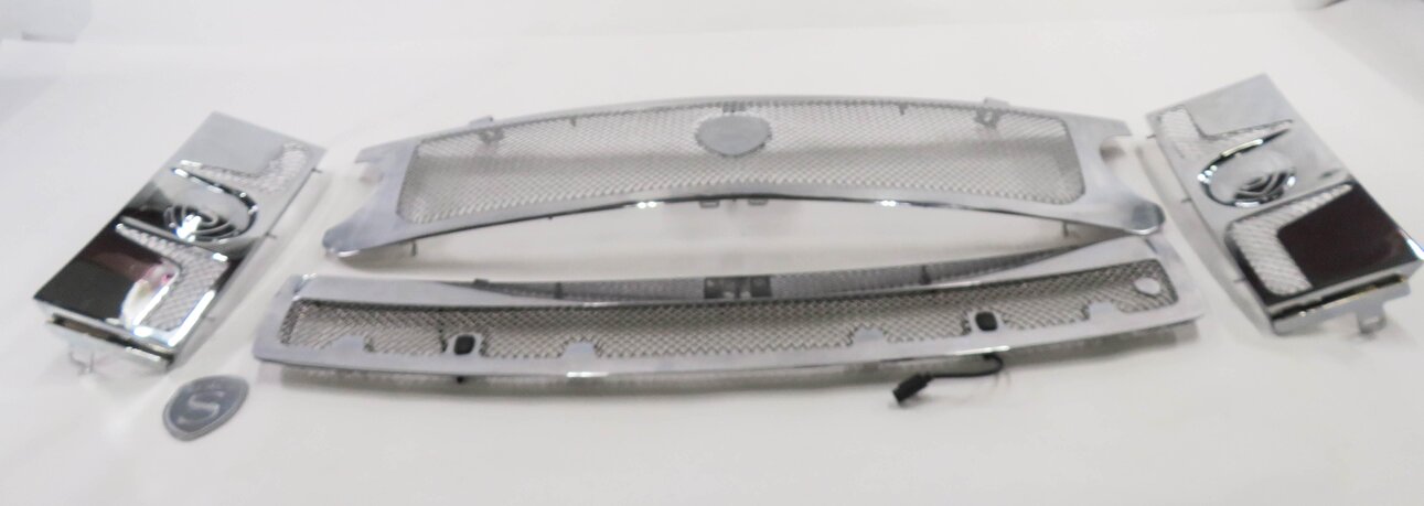2007 RANGE ROVER (L322) STRUT HOOD FENDER STAINLESS STEEL GRILLE TRIM SET-5