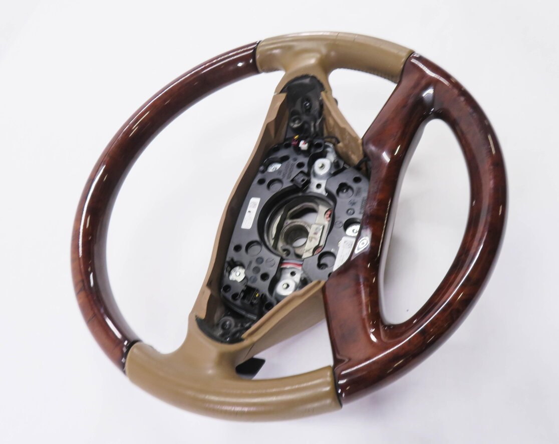 Thumbnail 3: 12-13 MERCEDES S350 S550 S600 (W221) LANE ASSIST STEER WHEEL (BROWN / WOOD)