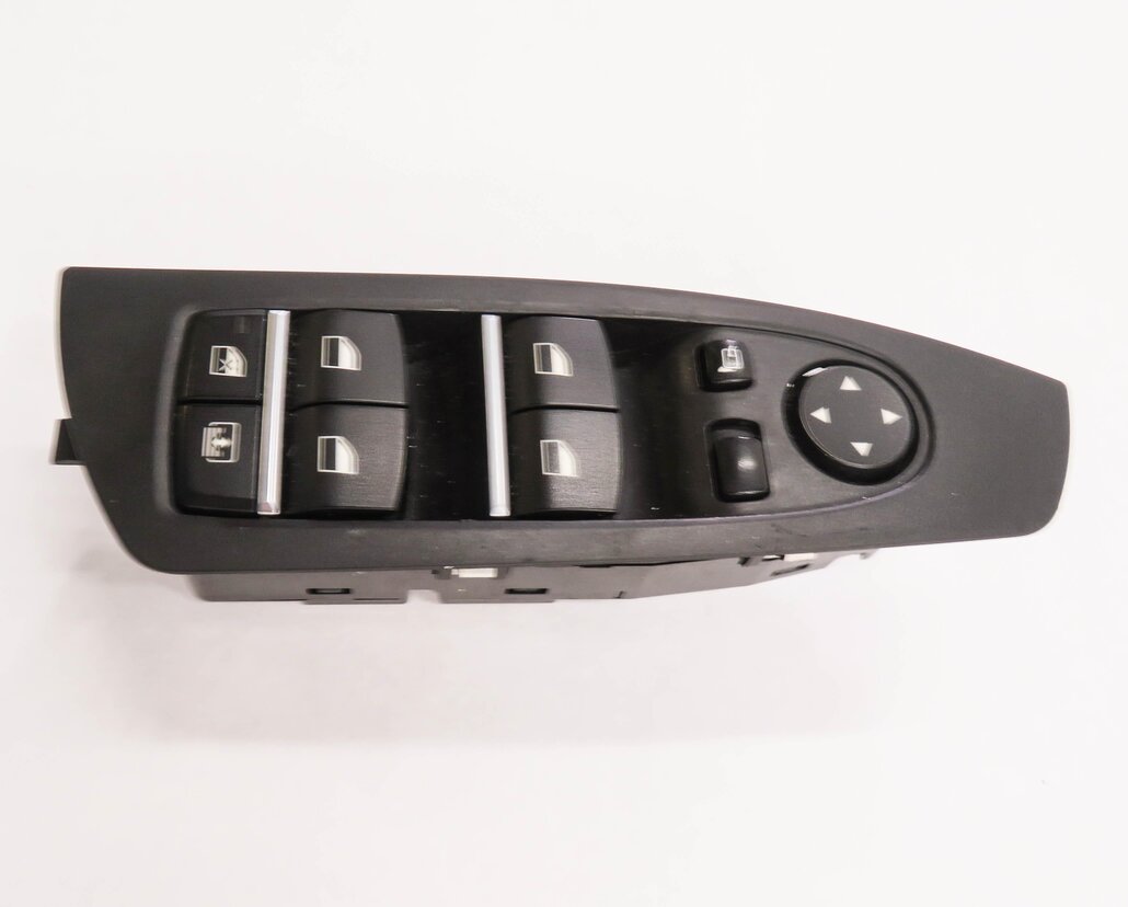 Thumbnail 3: 09-15 BMW 740i 750i 760i B7 (F01) DRIVER WINDOW SWITCH w/ SHADE & P-FOLD (BLACK)