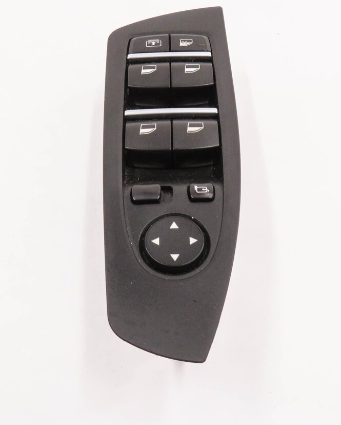 Thumbnail 4: 09-15 BMW 740i 750i 760i B7 (F01) DRIVER WINDOW SWITCH w/ SHADE & P-FOLD (BLACK)