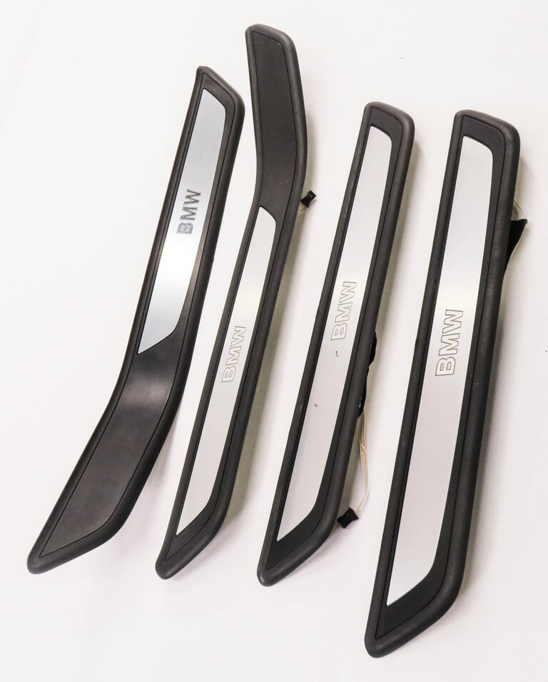 Thumbnail 3: 2012 BMW 750i (F01) FRONT & REAR LIGHTED DOOR SILL SCUFF PANEL TRIM SET-4