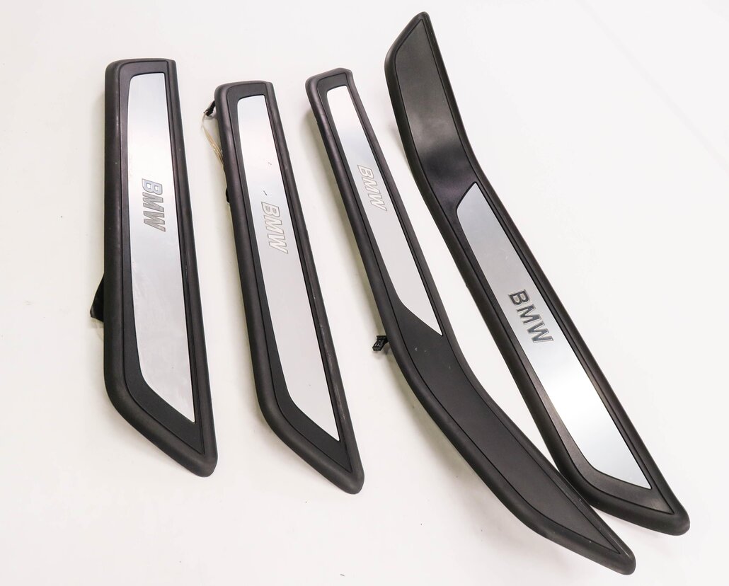 Thumbnail 4: 2012 BMW 750i (F01) FRONT & REAR LIGHTED DOOR SILL SCUFF PANEL TRIM SET-4