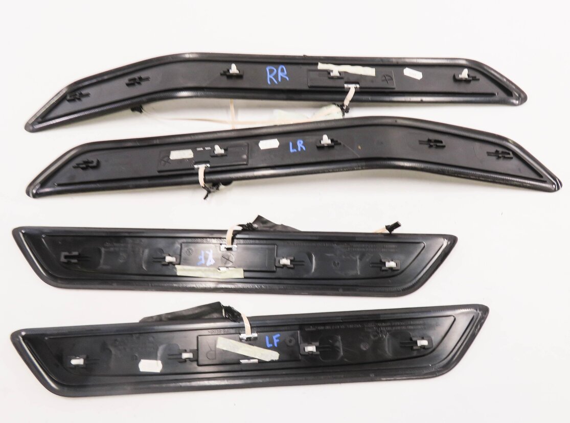 Thumbnail 5: 2012 BMW 750i (F01) FRONT & REAR LIGHTED DOOR SILL SCUFF PANEL TRIM SET-4