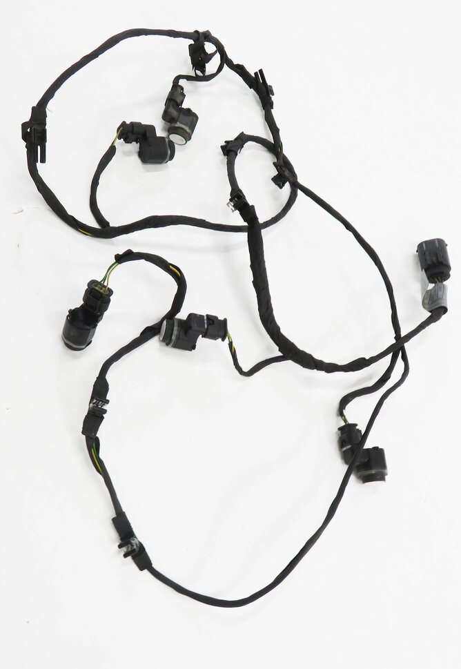 Thumbnail 4: 2012 BMW 750i (F01) FRONT PDC PARK DISTANCE SENSOR SET w/ HARNESS (ALPINE WHITE)