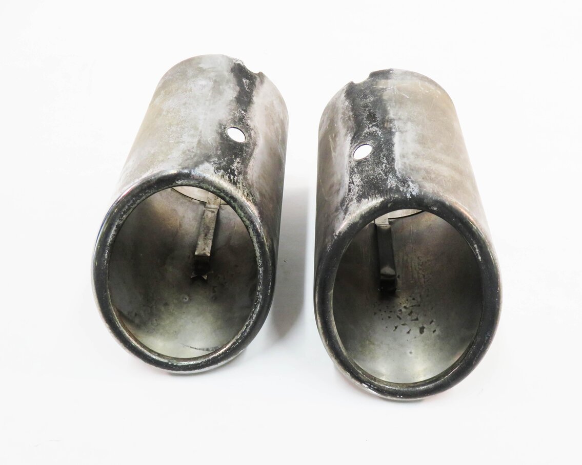 Thumbnail 2: 2011 AUDI A8 (D4 4H) LEFT & RIGHT MUFFLER PIPE EXHAUST TIP SET-2