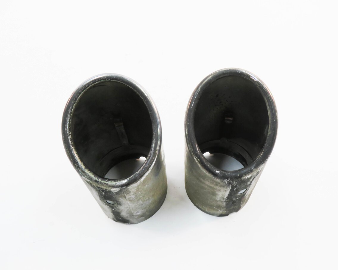 Thumbnail 5: 2011 AUDI A8 (D4 4H) LEFT & RIGHT MUFFLER PIPE EXHAUST TIP SET-2