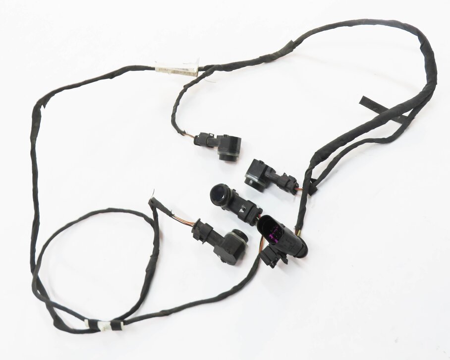 2011 AUDI A8 (D4 4H) REAR PDC PARK DISTANCE SENSOR SET w/ HARNESS (BLACK PEARL)