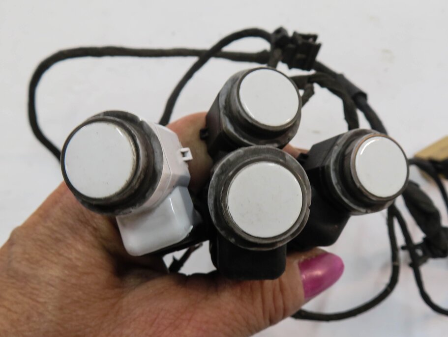 Thumbnail 6: 2013 AUDI S5 (B8 8T) REAR PDC PARK DISTANCE SENSOR SET-4 w/ HARNESS (IBIS WHITE)