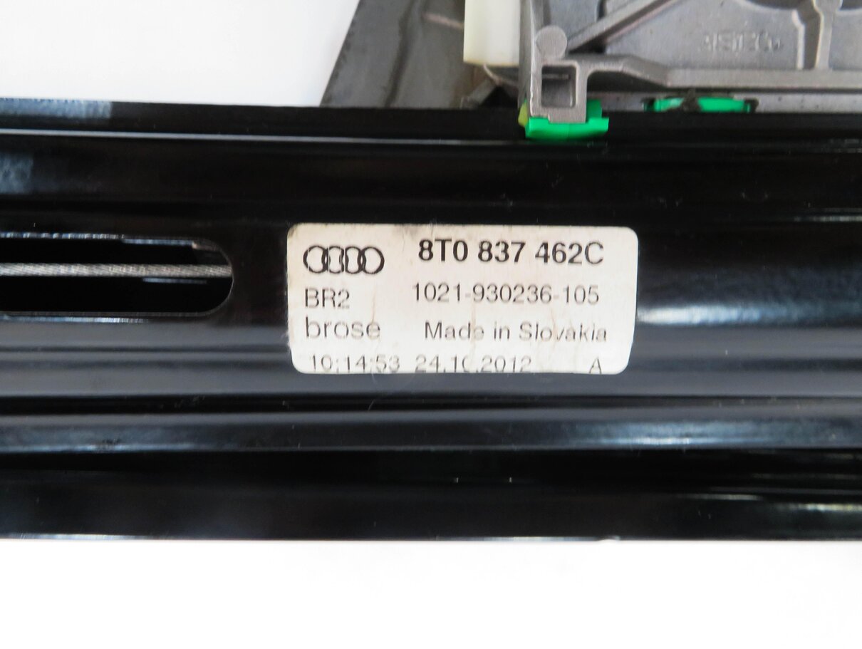 Thumbnail 6: 2013 AUDI S5 (B8 8T) COUPE - RIGHT FRONT PASSENGER DOOR WINDOW REGULATOR & MOTOR