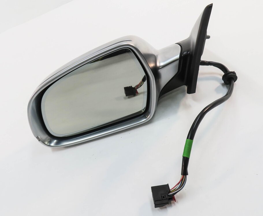 09-14 AUDI A5 S5 (B8 8T) COUPE - LEFT HEATED MEM AUTODIM DOOR MIRROR (ALUMINUM)