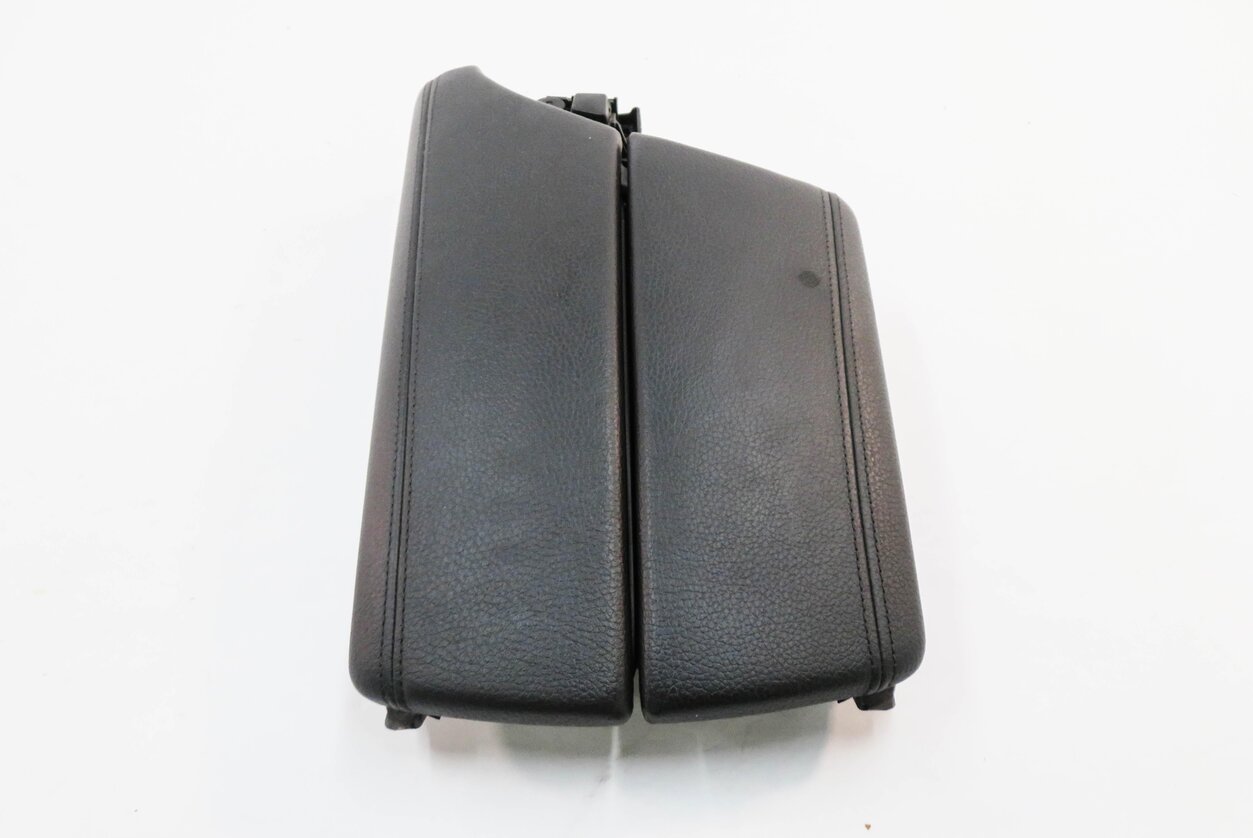 Thumbnail 2: 2011 BMW 528i 535i 550i (F10) FRONT CENTER CONSOLE ARM REST LID (BLACK LEATHER)