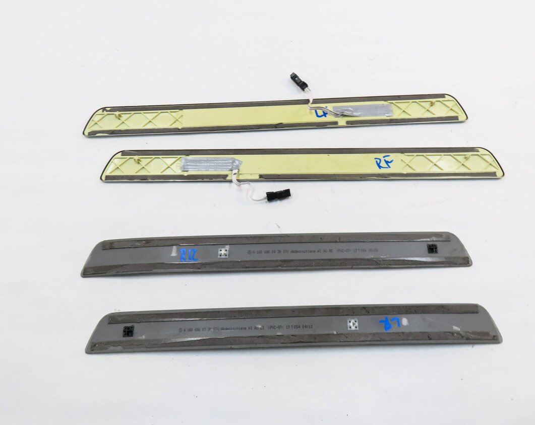 Thumbnail 5: 2013 MERCEDES GL450 (X166) FRONT & REAR LIGHT UP DOOR SILL TRIM SET-4