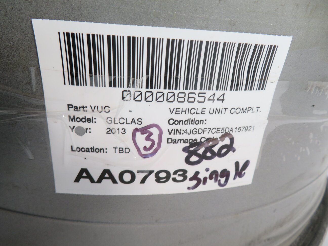 Thumbnail 9: 2013-2016 MERCEDES GL350 GL450 (X166) 20x8.5 ALUMINUM ALLOY 10-SPOKE WHEEL RIM