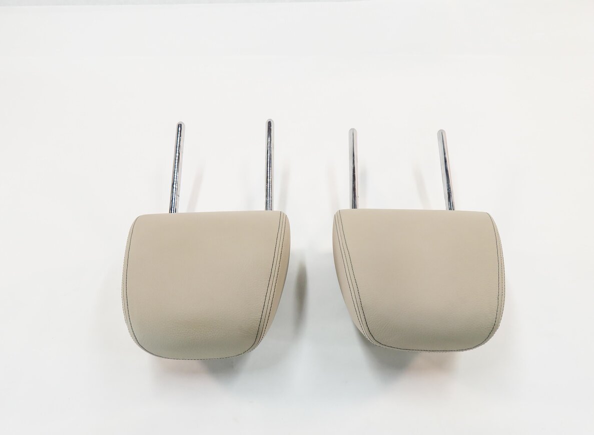 Thumbnail 4: 2018 BMW X1 (F48) FRONT LEFT & RIGHT SEAT HEADREST SET-2 (OYSTER LEATHER)