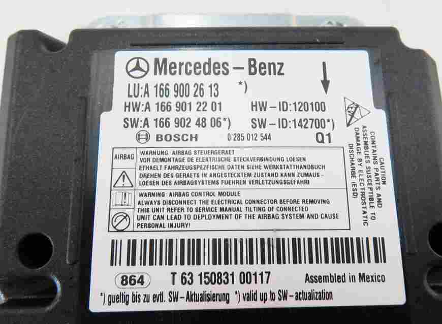 Thumbnail 8: 16-17 MERCEDES GL GLE GLS CLASS X166 SAFETY RESTRAINT BAGG CONTROL MODULE