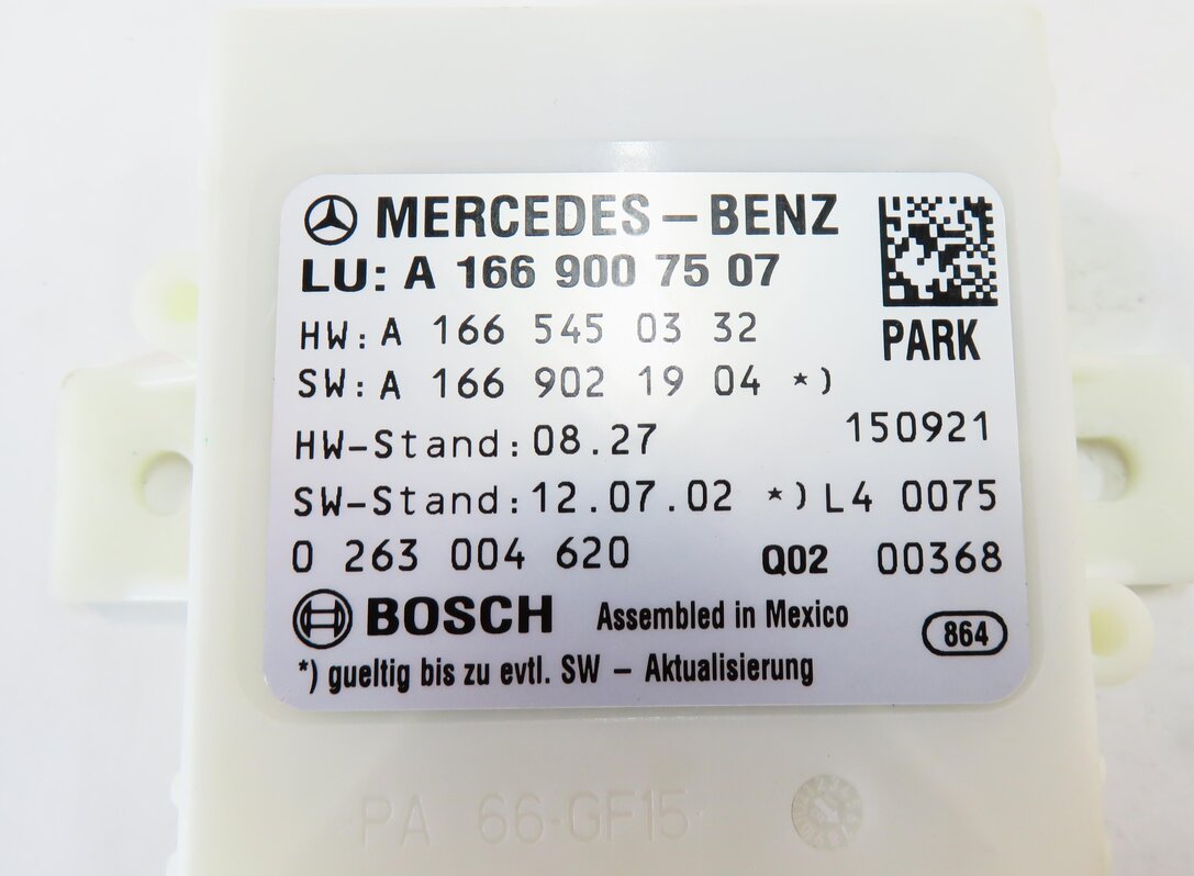 Thumbnail 8: 2013-2016 MERCEDES GL340 GL450 GL550 ML350 ML550 (W166 X166) PDC CONTROL MODULE
