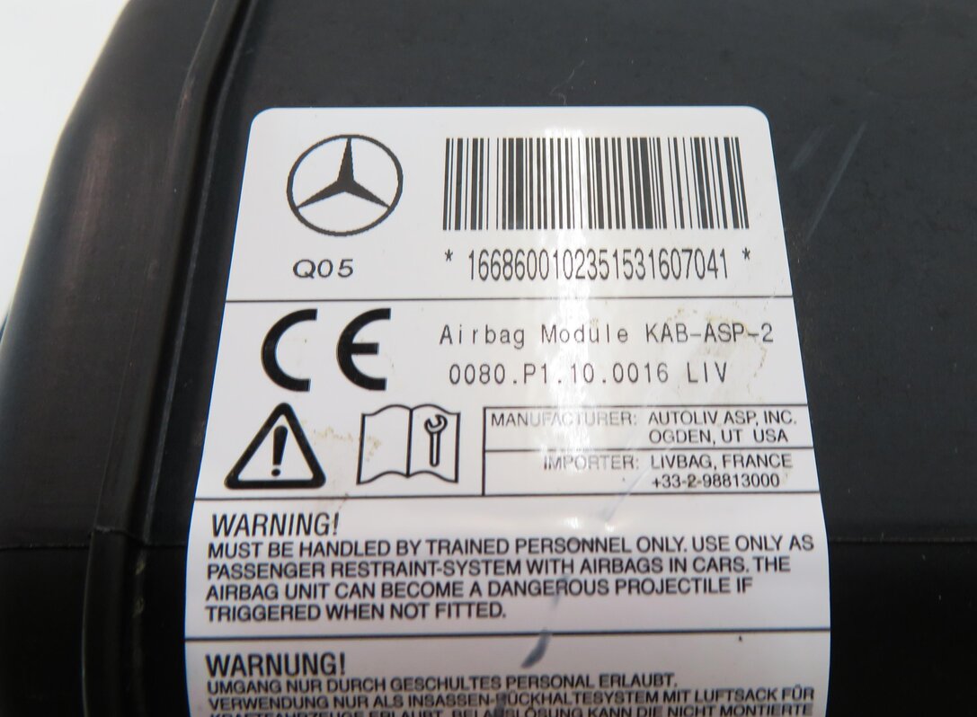 Thumbnail 7: 12-19 MERCEDES GL350 GL450 GL550 ML350 ML550 GLE (W166 X166) DRIVER KNEE AIRBAG