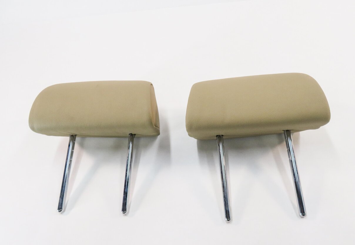 Thumbnail 2: 2011 BMW X5 (E70) LEFT & RIGHT REAR 2nd SECOND ROW SEAT HEADREST SET-2 (BEIGE)