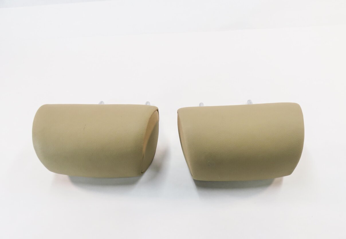 Thumbnail 5: 2011 BMW X5 (E70) LEFT & RIGHT REAR 2nd SECOND ROW SEAT HEADREST SET-2 (BEIGE)