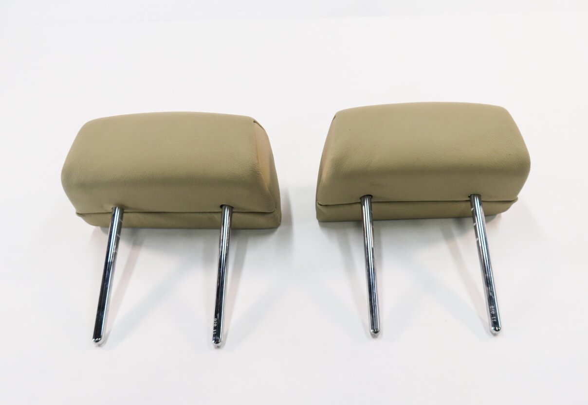 Thumbnail 7: 2011 BMW X5 (E70) LEFT & RIGHT REAR 2nd SECOND ROW SEAT HEADREST SET-2 (BEIGE)
