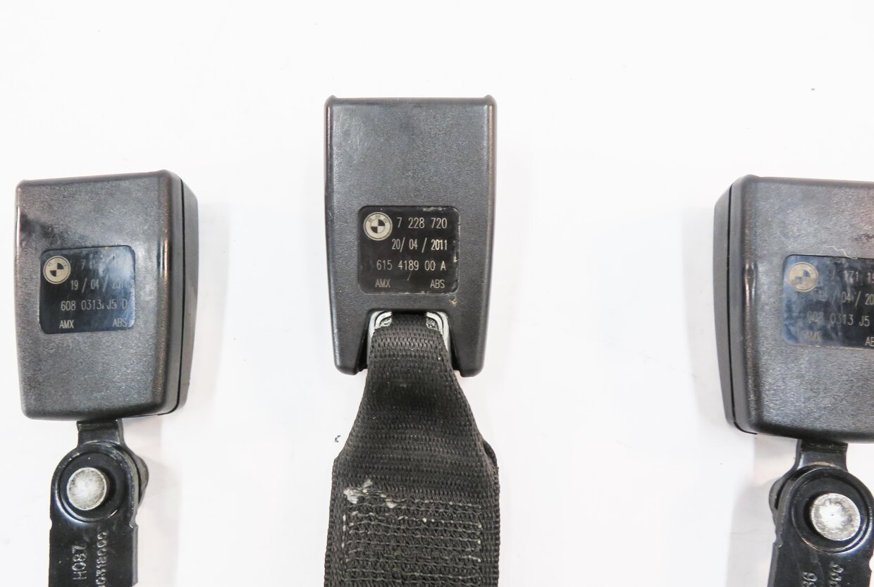 Thumbnail 6: 2011 BMW X5 (E70) REAR 2nd SECOND ROW SEAT SEATBELT BUCKLE RECEIVER SET-3