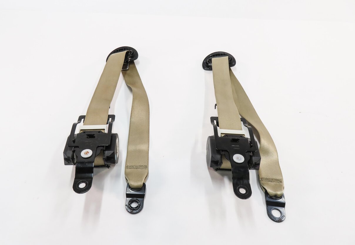 Thumbnail 5: 2011 BMW X5 (E70) LEFT & RIGHT REAR 2nd ROW SEAT SEATBELT RETRACTOR SET (BEIGE)