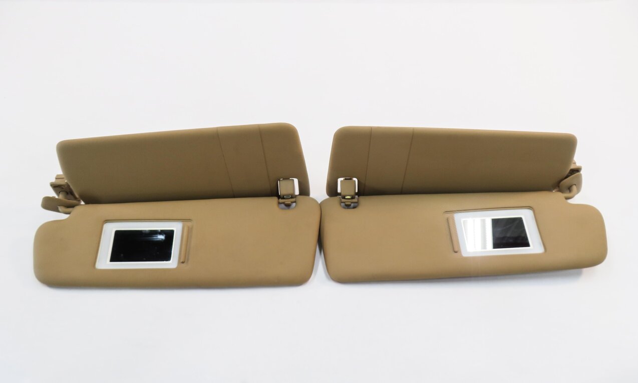 Thumbnail 4: 2011-2014 PORSCHE CAYENNE (958) FRONT LEFT & RIGHT SUNVISOR SHADE SET (BEIGE)
